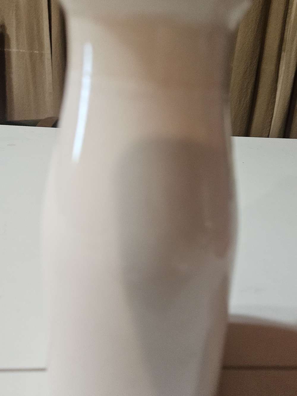 Vintage Simple Cream Colored Milk Bottle
